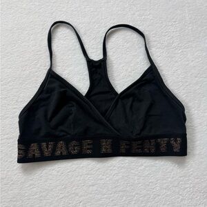 Savage X Fenty Black Bralette with Gold Accents